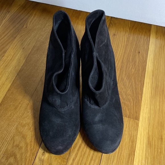 Aldo Suede Heeled Booties Black Size 38 - Picture 3 of 7